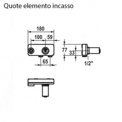 Kwc Zoe 11.202.033.000 miscelatore a parete incasso bocca fissa