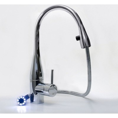 Kwc Eve 10.121.102.000fl led tap mixer + chrome hand shower