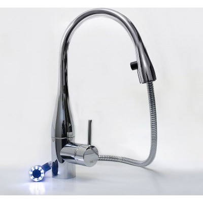 Kwc Eve 10.121.103.000fl led tap mixer + chrome hand shower