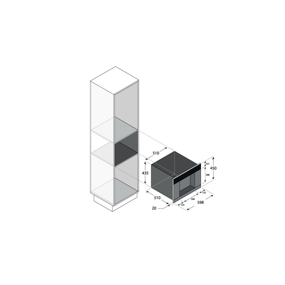 Proacqua Omde Glass 45 inox ac-std erogatore da incasso acqua ...