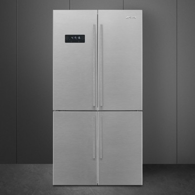 Smeg FQ60XDAIF  réfrigérateur congélateur inox pose libre 91 cm