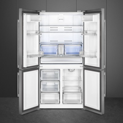 Smeg FQ60XDAIF  Kühlschrank freistehender Gefrierschrank aus Edelstahl 91 cm