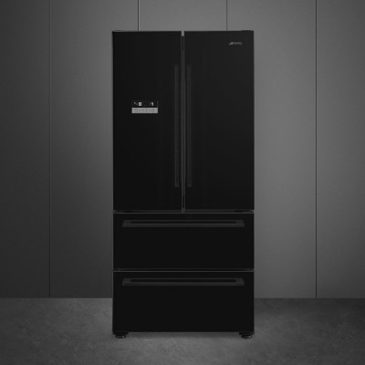 Smeg FQ55FNDF  Kühlschrank freistehender Gefrierschrank schwarz 84 cm