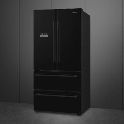 Smeg FQ55FNDF  réfrigérateur congélateur sur pied noir 84 cm