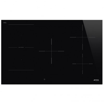 Smeg si1m4854d piano cottura induzione 80 cm vetro nero