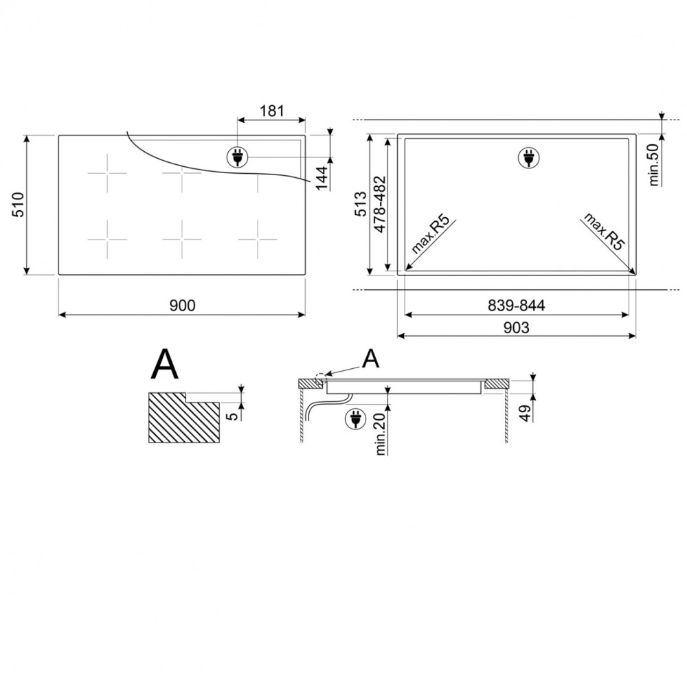 Piano Cottura Induzione Elettrico da Incasso FOSTER 7321 200