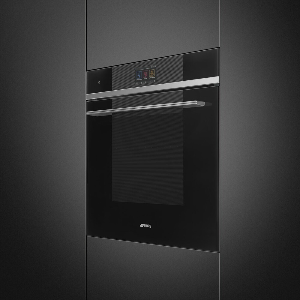 Smeg SO6606WAPNR Dampfbackofen mit Mikrowellenfunktion Schwarz