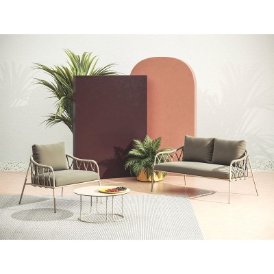 Alma design Scala divano da esterno outdoor color sabbia 145 cm