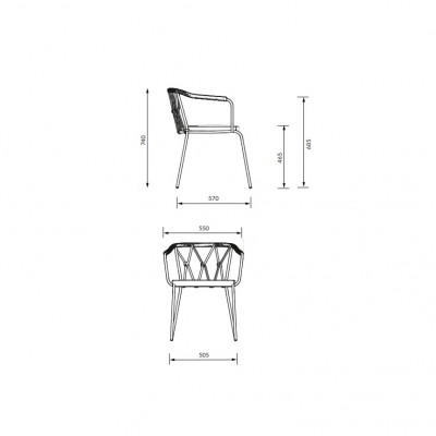 Alma design Scala chair  Outdoor chair outdoor sand color 55 cm