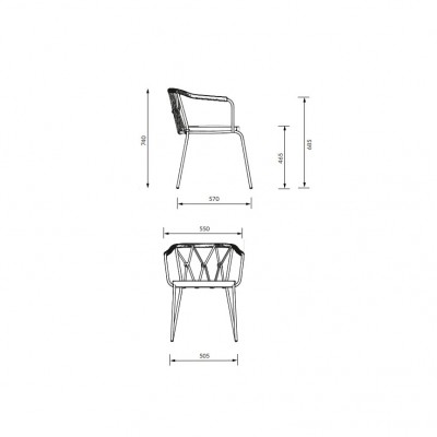 Alma design Scala chair  Silla para exterior exterior color arena 55 cm