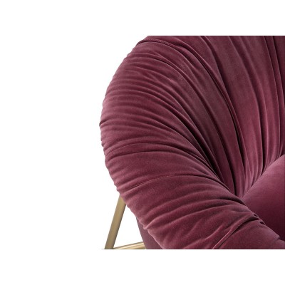 Alma design Scala Armchair  Sillón de tela burdeos - estructura de acero