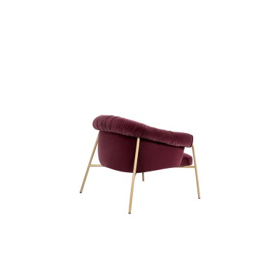 Alma design Scala Armchair  Sillón de tela burdeos - estructura de acero