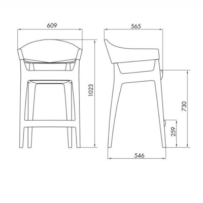 Alma design Jo Stool  Polyethylene stool