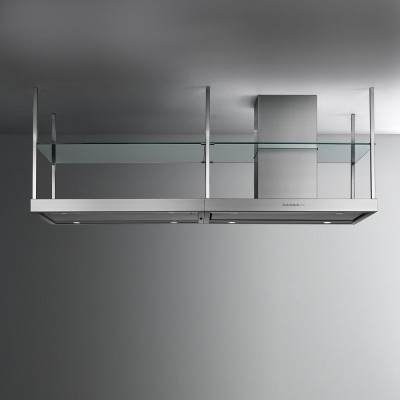 Falmec europa design island hood 210 cm stainless steel + glass + shelf + glass