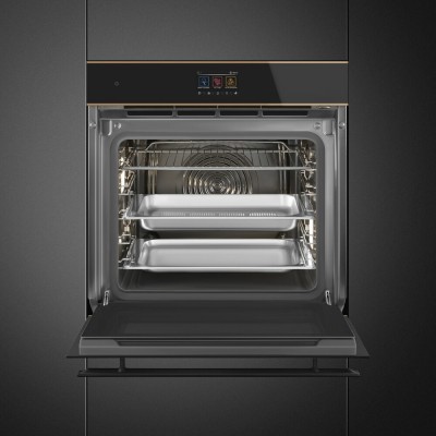 Smeg SO6604S4PNR Dolce Stil Novo  Horno de vapor combinado 60 cm negro