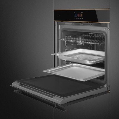 Smeg SO6604S4PNR Dolce Stil Novo  Horno de vapor combinado 60 cm negro