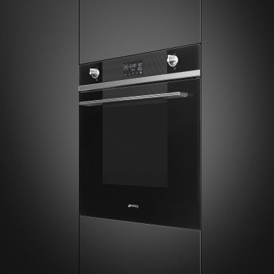 Smeg SOP6102S2PN  Horno de vapor combinado línea pirolítica 60 cm negra