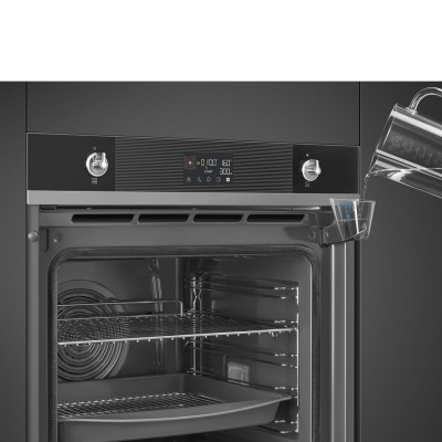Smeg SOP6102S2PN  Horno de vapor combinado línea pirolítica 60 cm negra
