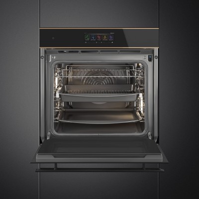 Smeg SOP6606S2PNR Dolce stil novo  Horno de vapor pirolítico 60 cm negro