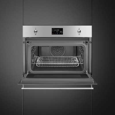 Smeg SO4302M1X  Built-in combined microwave oven h 45cm stainless steel
