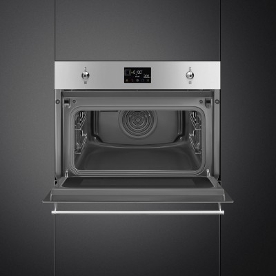 Smeg SO4302M1X  Built-in combined microwave oven h 45cm stainless steel