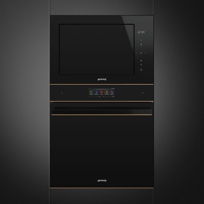 Smeg FMI625CN  Built-in combined microwave oven h 38cm black