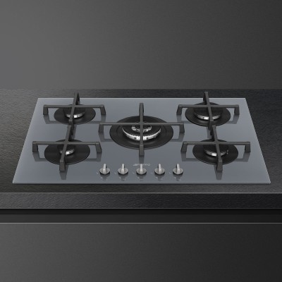 Smeg PV275S  Gas stove 72cm gray glass