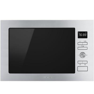 Smeg FMI425X  Einbau-Mikrowelle mit Edelstahlgrill H 39 cm