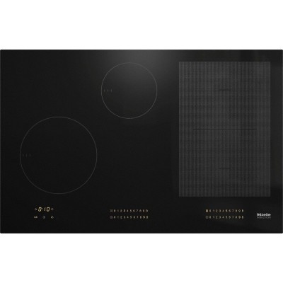 Plaque de cuisson à induction Miele km 7574 fl 80 cm vitrocéramique noire