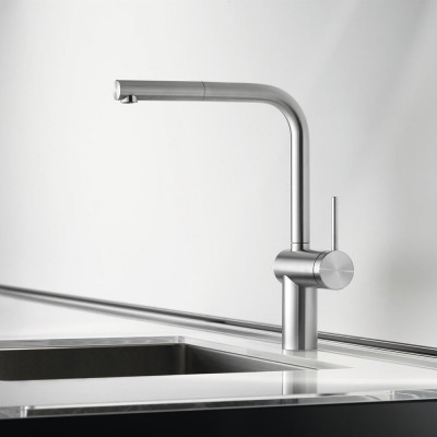 Kwc 10.231.103.700fl Robinet de cuisine mitigeur niveau + pomme de douche inox
