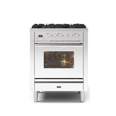 Ilve p07w Professional Plus 70cm stainless steel gas countertop cooker