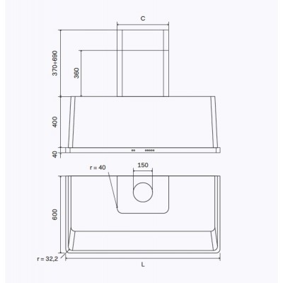 Ilve m30n Gas-Arbeitsplattenküche + Majestic-Haube 76 cm weiß + brüniert