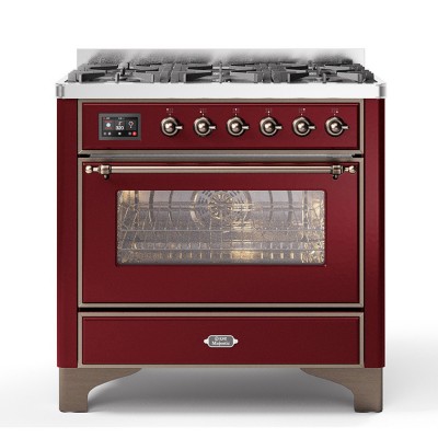 Ilve m09n Majestic Free-standing gas range 90 cm red + burnished