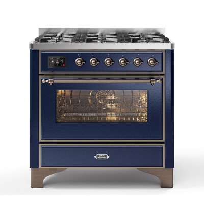 Ilve m09n encimera cocina gas Majestic 90 cm verde + bruñido