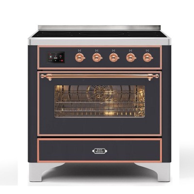 Ilve m09n Majestic Free-standing induction cooker 90cm gray + copper