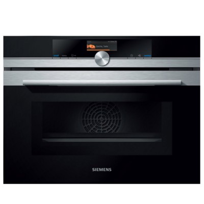 Siemens cm676gbs1 four à micro-ondes combiné pyrolytique encastrable h 45 cm noir