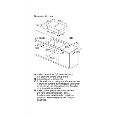 Siemens ed711fq15e iq500 piano cottura induzione con cappa integrata 70 cm