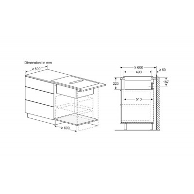 Siemens ed711fq15e iq500 piano cottura induzione con cappa integrata 70 cm