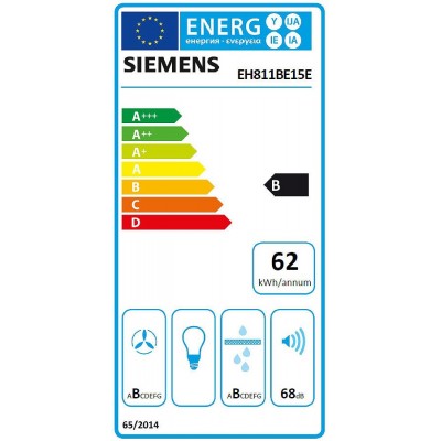 Placa de inducción Siemens eh811be15e iq300 con campana integrada 80 cm