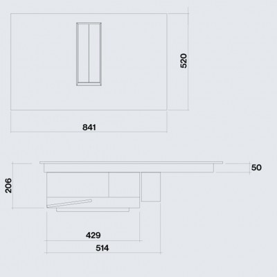 Falmec Quantum Pro Induktionskochfeld mit integrierter Dunstabzugshaube 84 cm