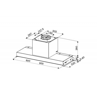 Bertazzoni knd60t1axt 60cm built-in anti-condensation hood