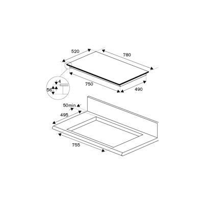 Płyta indukcyjna Bertazzoni p784i1m30nv 80cm czarna