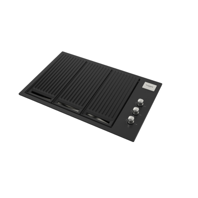 Grill gazowy do zabudowy Fulgor FOBQ 803 MBK profesjonalny 83 cm czarny