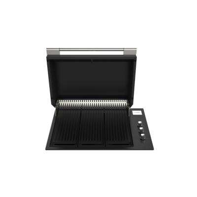 Fulgor fobq 803 mbk barbecue a gas professionale incasso 83 cm nero