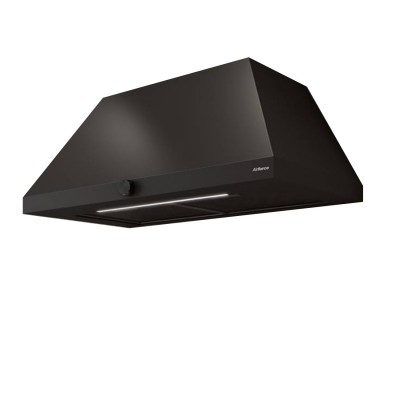 Airforce Iconic  Wall mounted hood vent + fireplace 80 cm black