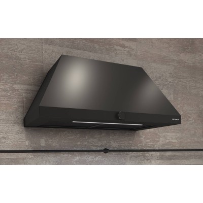 Airforce Iconic  Wall mounted hood vent + fireplace 80 cm black