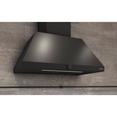 Airforce Iconic  Wall mounted hood vent + fireplace 80 cm black