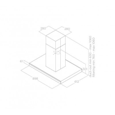 Elica Adéle island  Island hood vent 90cm stainless steel