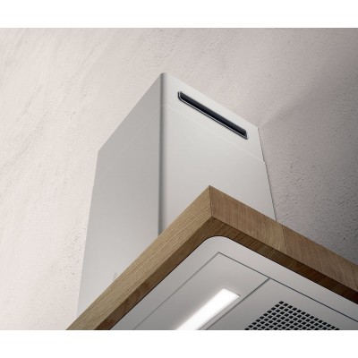 Campana mural Elica Bio 90 cm blanco + madera de roble natural