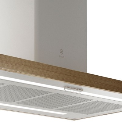 Elica Bio island  Island hood vent 120 cm white + natural oak wood